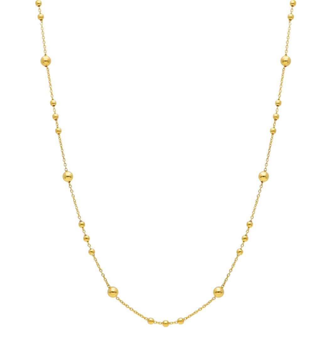 Girocollo in Oro Giallo 750 con Piccole Palline - immagine 2