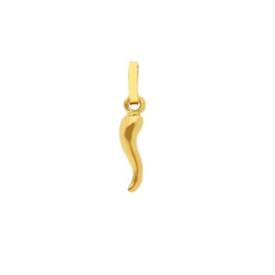 Ciondolo Cornetto Portafortuna Piccolo In Oro Giallo 750