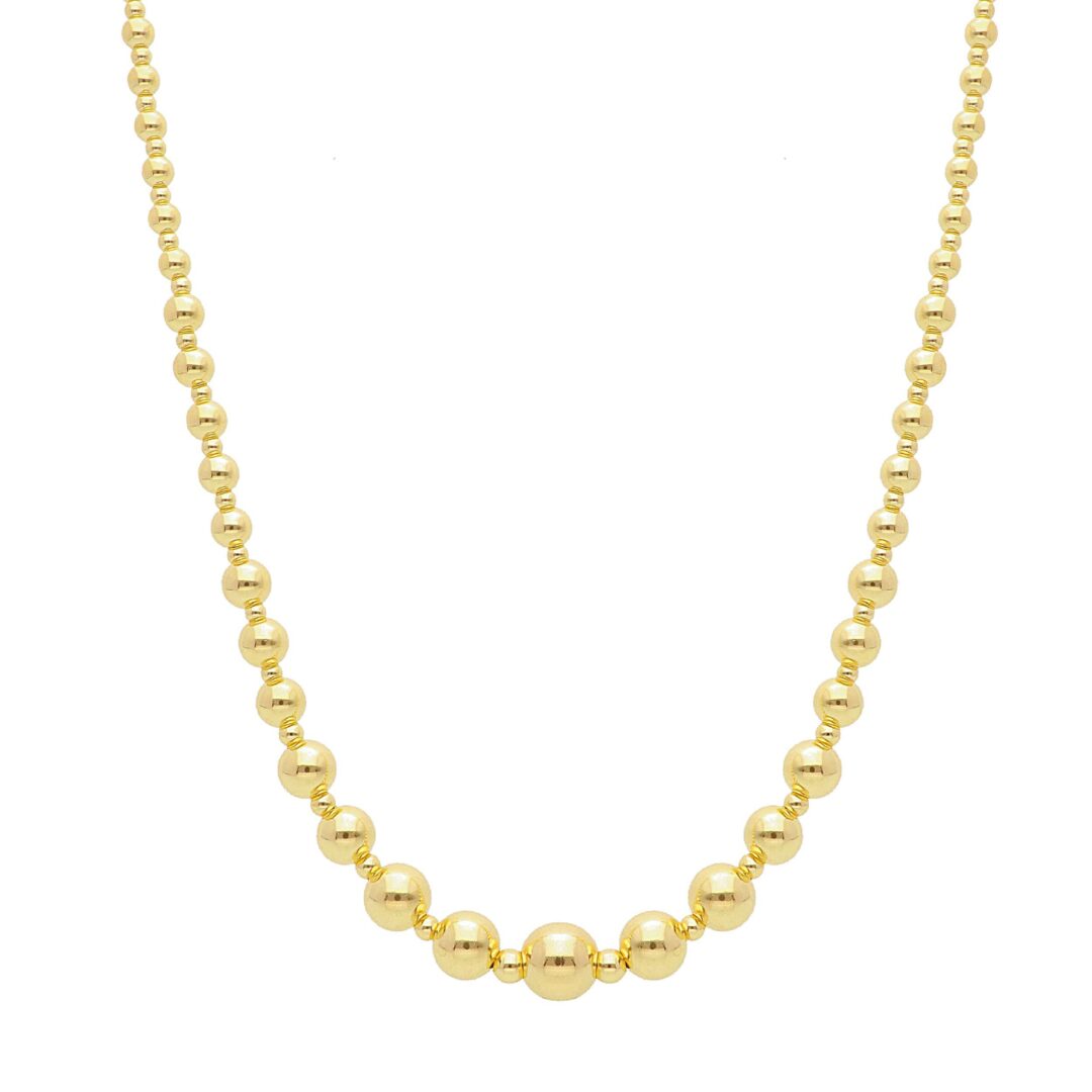 Girocollo in Oro Giallo 750 a Palline Digradanti