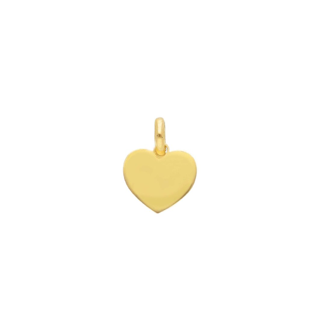 Ciondolo Cuore Piatto In Oro Giallo 750