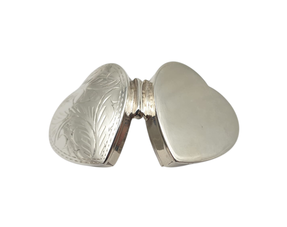 Scatolina Portapastiglie in argento 925 a Cuore - immagine 4