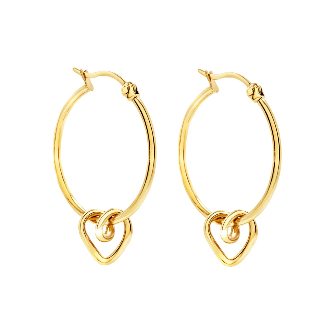 Orecchini in Acciaio Dorato Breil B&Me Tj4027
