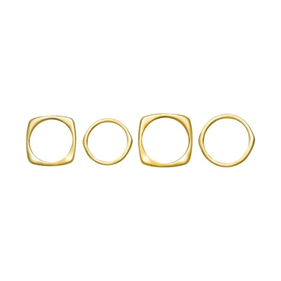 Anello Breil in Acciaio Dorato Tetra TJ4048 misura grande