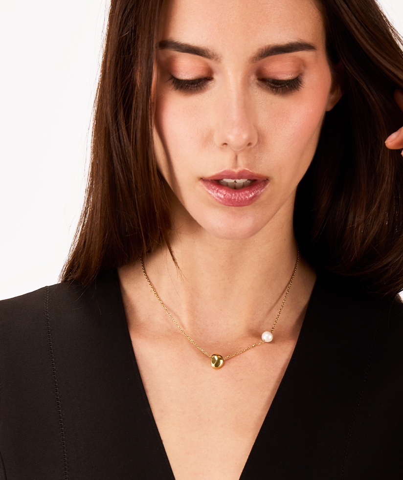 Collana Acciaio Dorato Donna B Rocks TJ3782 - immagine 2