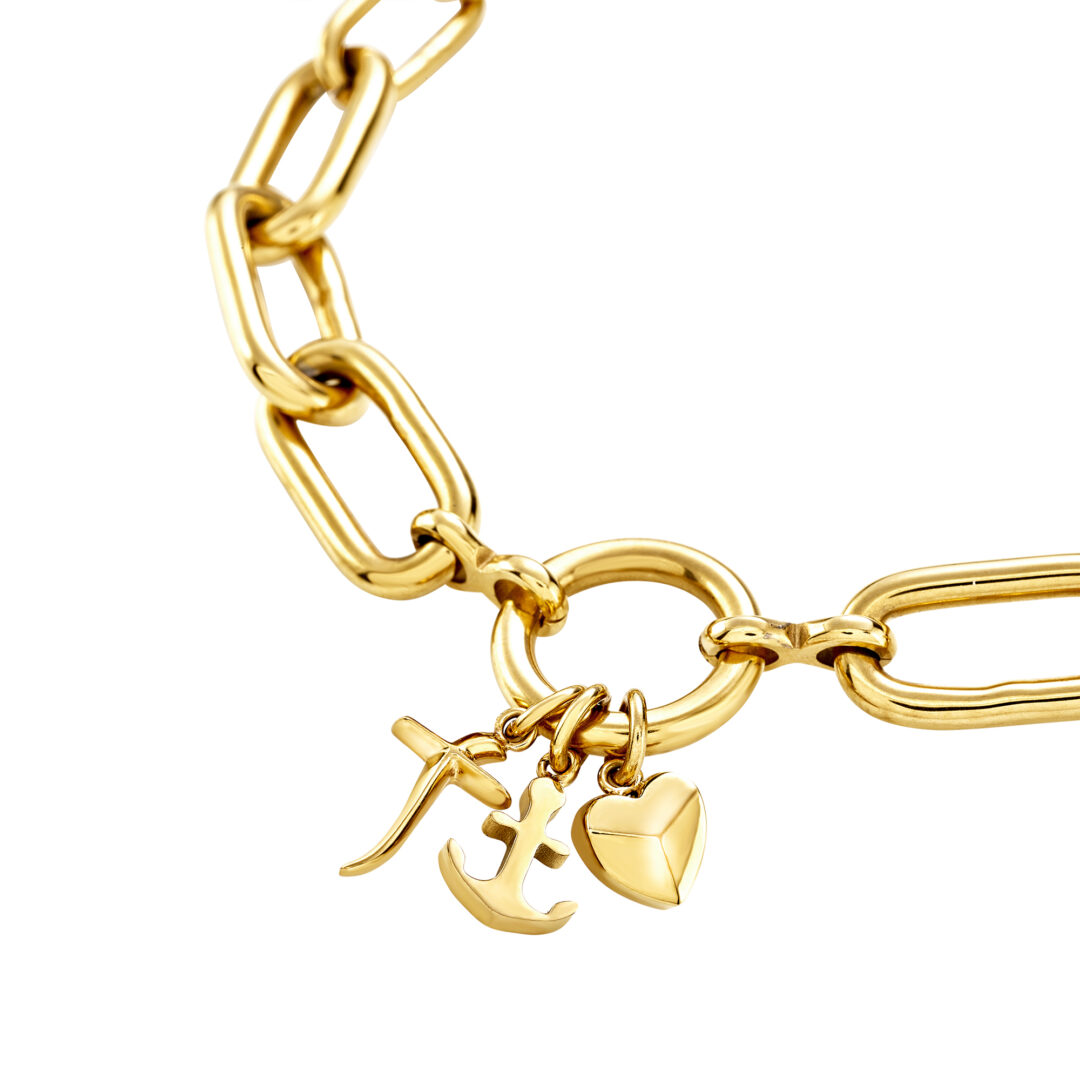 Bracciale Donna Acciaio Dorato Breil Love Times Tj4076 - immagine 2