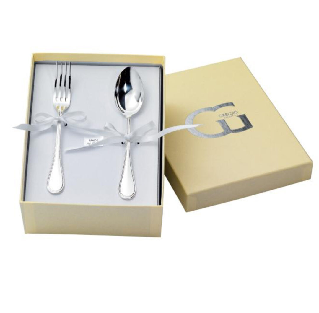 Set Posatine Bimbo per Pappa in Argento 800