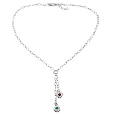Girocollo Simboli In Argento Naturale Athena con Fiore e Cuore CN6486CF