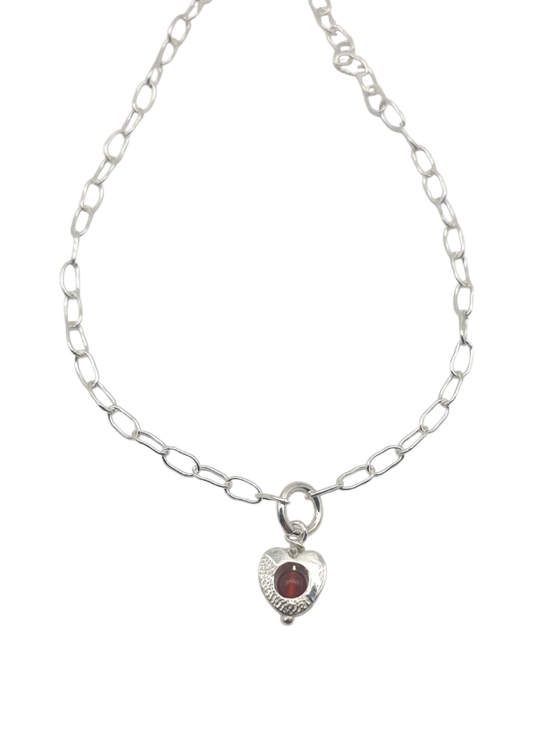 Girocollo Simboli In Argento Naturale Athena con Cuoricino CN6487C