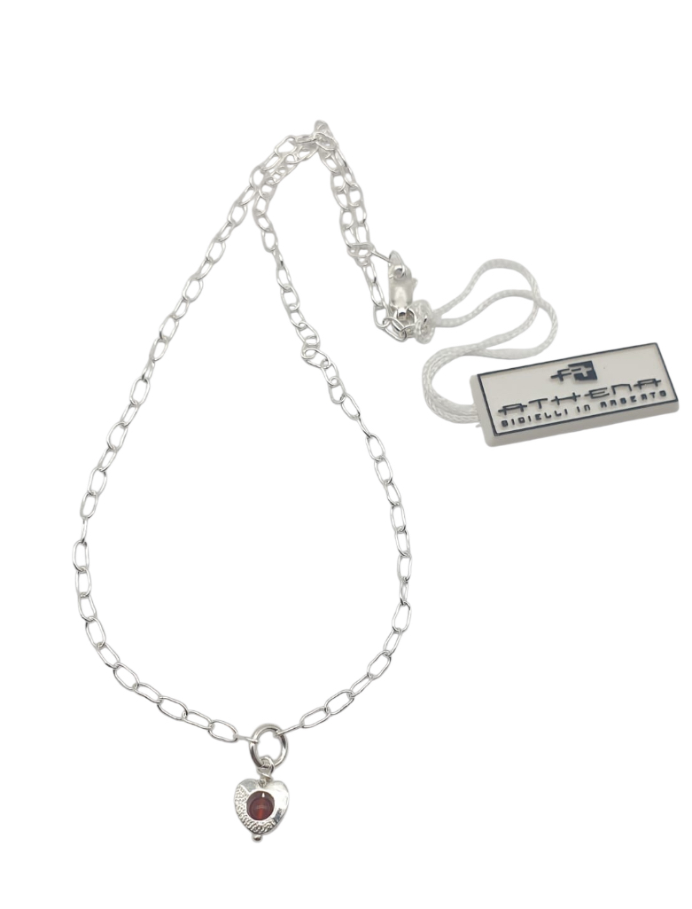 Girocollo Simboli In Argento Naturale Athena con Cuoricino CN6487C - immagine 2