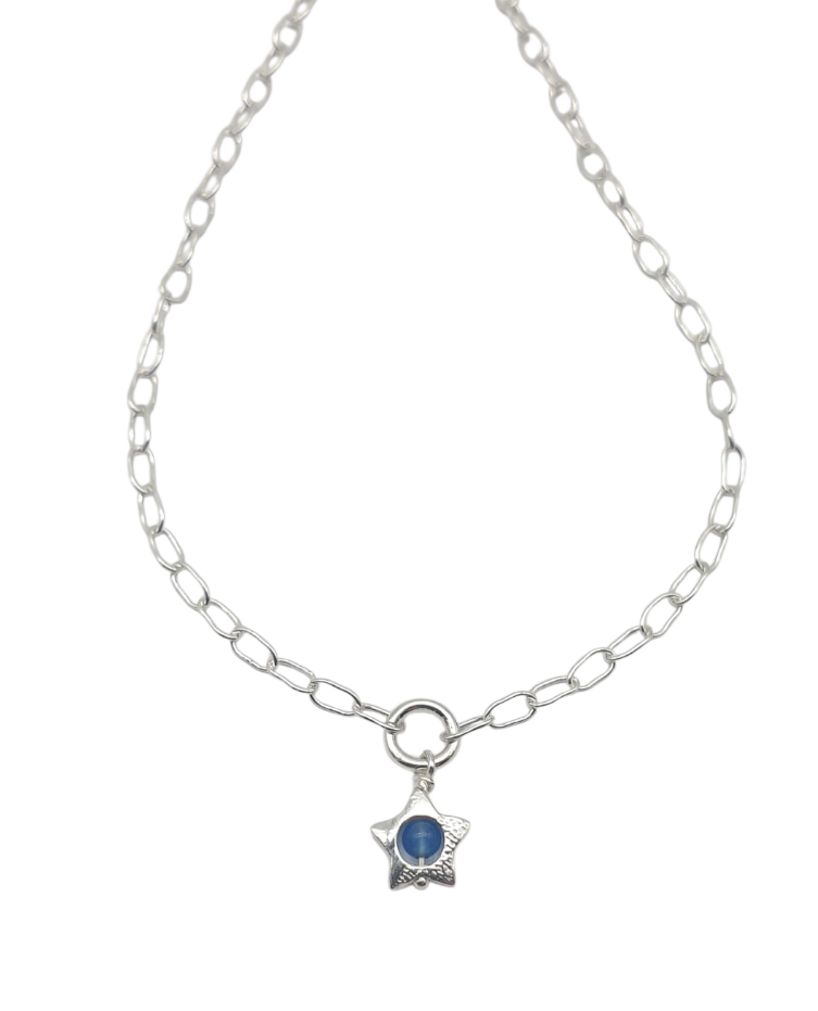 Girocollo Simboli In Argento Naturale Athena con Stellina CN6487ST