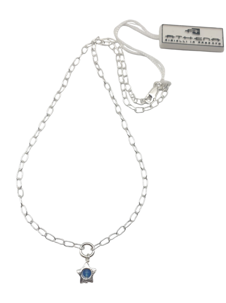 Girocollo Simboli In Argento Naturale Athena con Stellina CN6487ST - immagine 2
