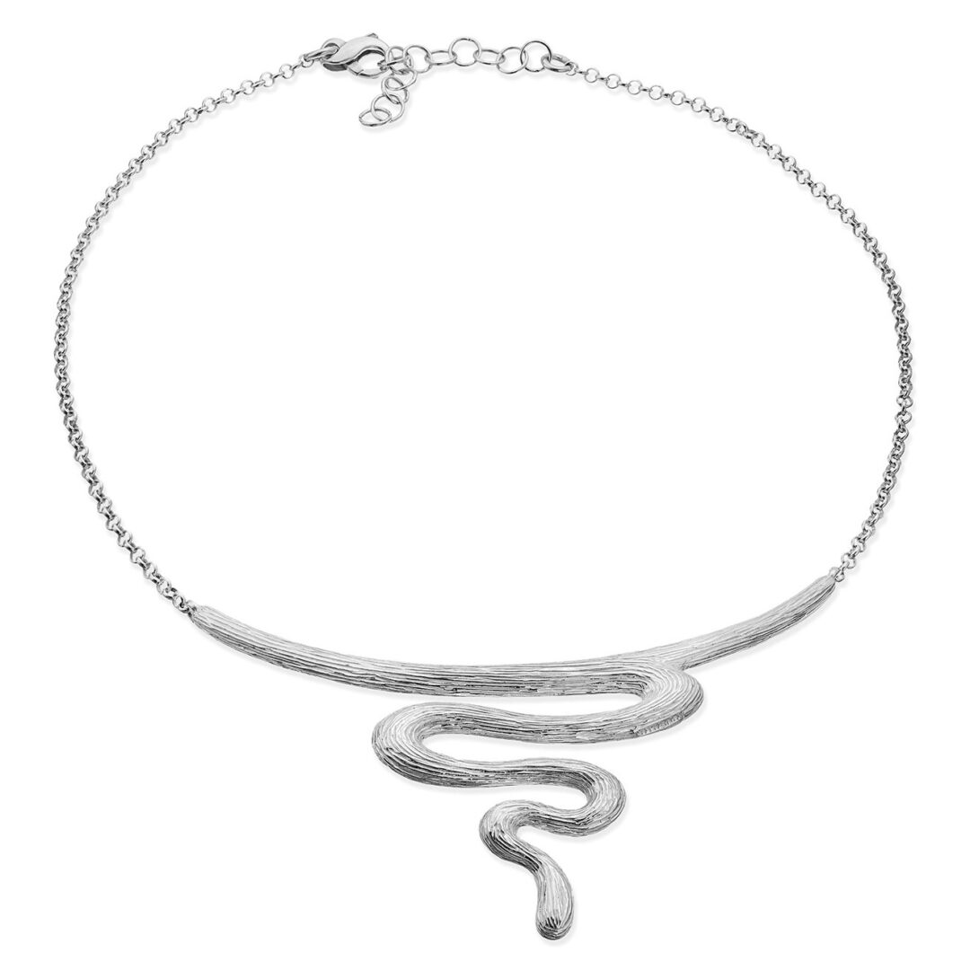 Girocollo Medusa In Argento Naturale Athena a Onde CN6481