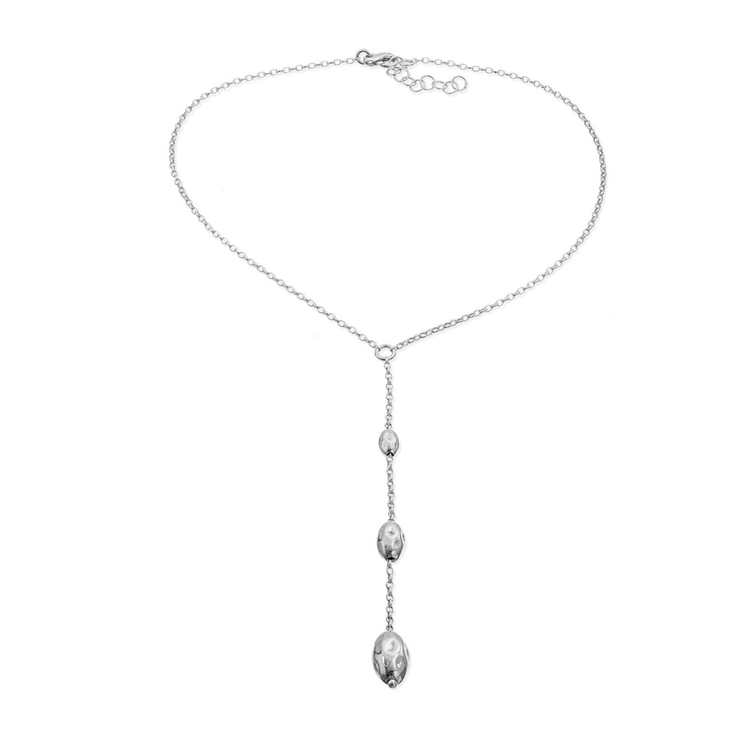 Girocollo Mirea In Argento Naturale Athena con Boule Ovali CN6470