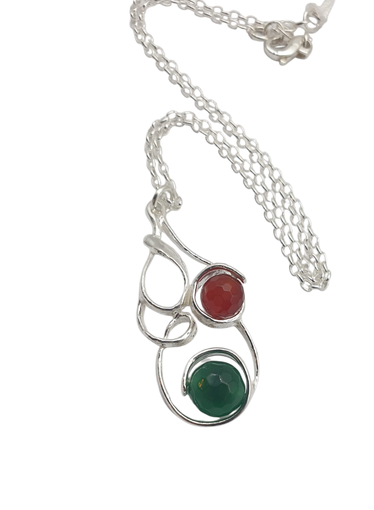 Girocollo Vibra In Argento Naturale Athena con Pietre CN6491