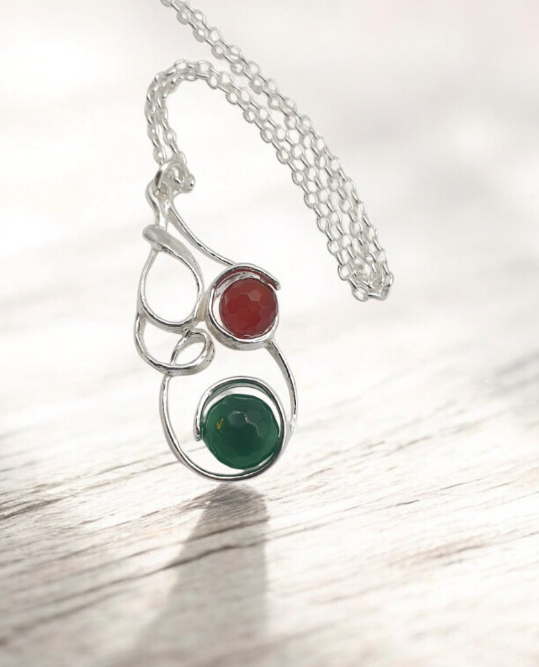 Girocollo Vibra In Argento Naturale Athena con Pietre CN6491 - immagine 2