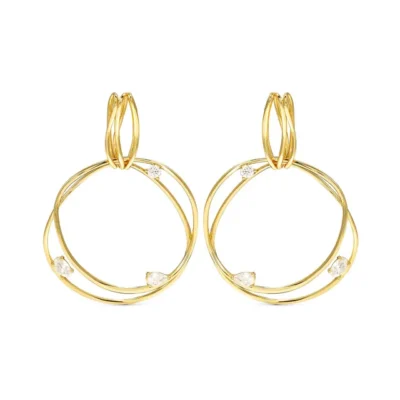 Orecchini Nomination in Argento Dorato My Rebel Art 242812/012