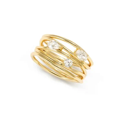 Anello a Fascia In Argento Dorato Nomination My Rebel Art 242020/012/006 misura 15