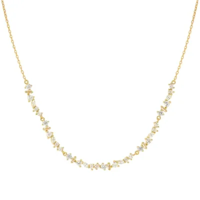 Girocollo in Argento Dorato Nomination Colour Wave con Pietre Bianche 149886/020