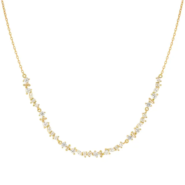 Girocollo in Argento Dorato Nomination Colour Wave con Pietre Bianche 149886/020