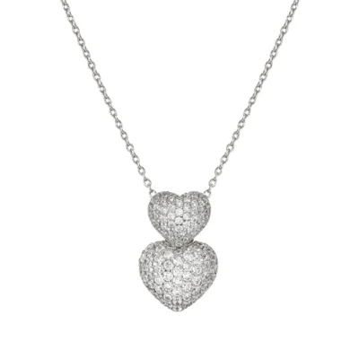 Girocollo in Argento Nomination Lifepoetry con Doppio Cuore 242706/004