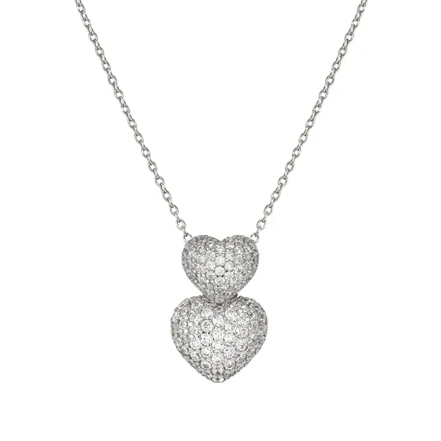Girocollo in Argento Nomination Lifepoetry con Doppio Cuore 242706/004