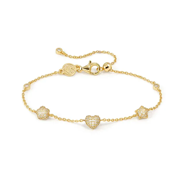 Bracciale In Argento Nomination Lifepoetry con Cuore, Fiore e Stella Bombati 242702/052