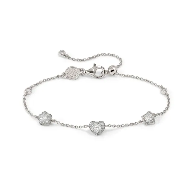 Bracciale In Argento Nomination Lifepoetry con Cuore, Fiore e Stella Bombati 242702/050