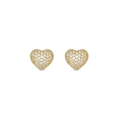 Orecchini Nomination in Argento Dorato Lifepoetry con Cuore Bombato 242707/006