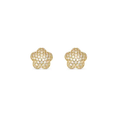 Orecchini Nomination in Argento Dorato Lifepoetry con Fiori Bombati 242707/012