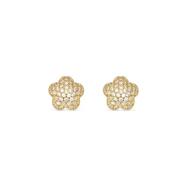 Orecchini Nomination in Argento Dorato Lifepoetry con Fiori Bombati 242707/012