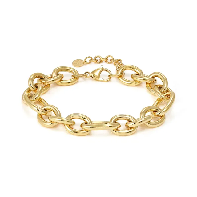 Bracciale Donna Acciaio Dorato Nomination Ecclettica Maglia Grande 134304/012