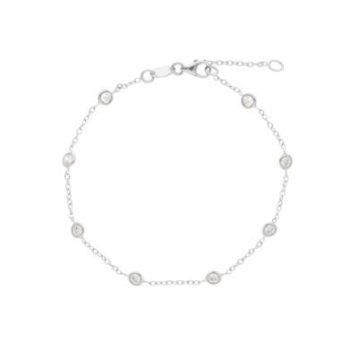 Bracciale Donna Con Zirconi Oro Bianco 750
