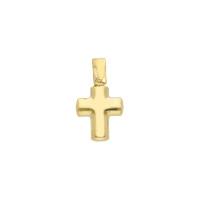 Croce Liscia Oro Giallo 750 Bombata