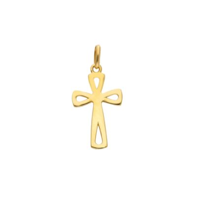 Croce Liscia Oro Giallo 750 Traforata