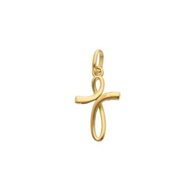 Croce Intrecciata in Oro Giallo 750